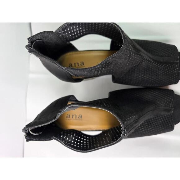 a.n.a A New Approach Women's Wedge Sandals Black Back Zipper Size 10 - Picture 7 of 9